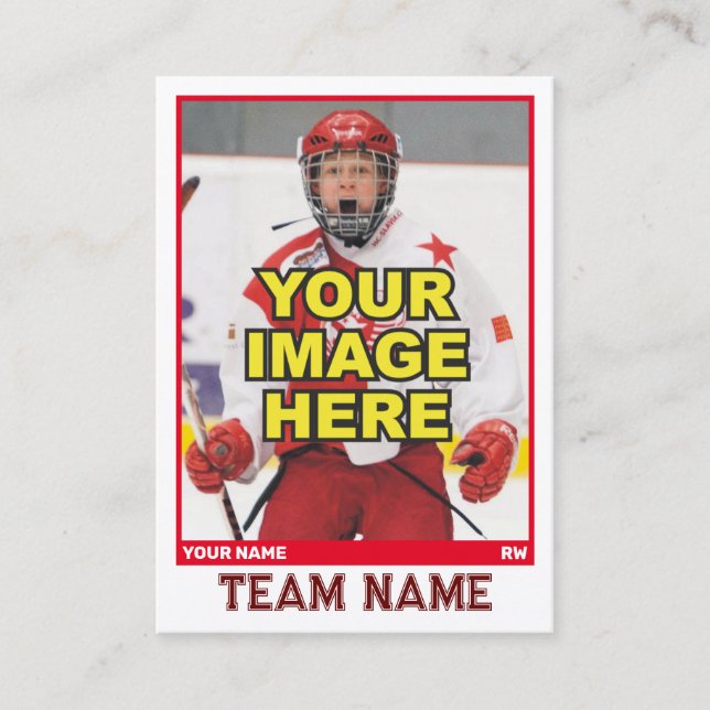 Hockey Collecsible Trading Card | Röd (Framsida)