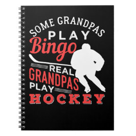 Hockey Coola Hockey Spelar Grandpa 367-spelare Anteckningsbok