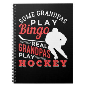 Hockey Coola Hockey Spelar Grandpa 367-spelare Anteckningsbok