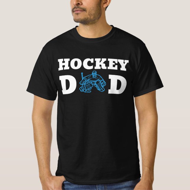 Hockey Dad Goalie Icehockey Dad Vater Papa Daddy T Shirt (Framsida)