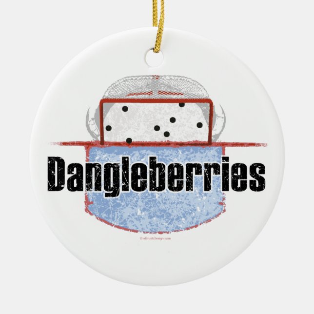 Hockey Danglebär Julgransprydnad Keramik (Framsidan)