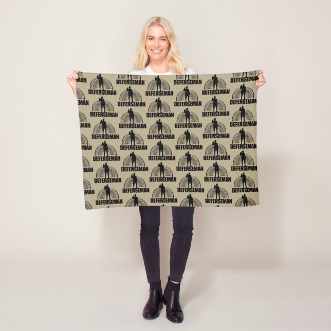 Hockey Defenseman Fleece Blanket (På plats)