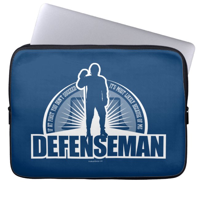 Hockey Defenseman Laptop Fodral (Framsidan)