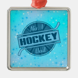 Hockey-Dekorationen, No1 Hockey Pappa Julgransprydnad Keramik