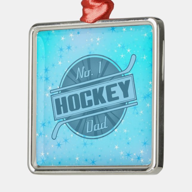 Hockey-Dekorationen, No1 Hockey Pappa Julgransprydnad Keramik (Vänster)