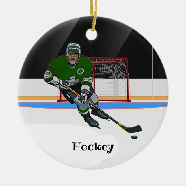 Hockey Design Ceramic Ornament (Framsidan)