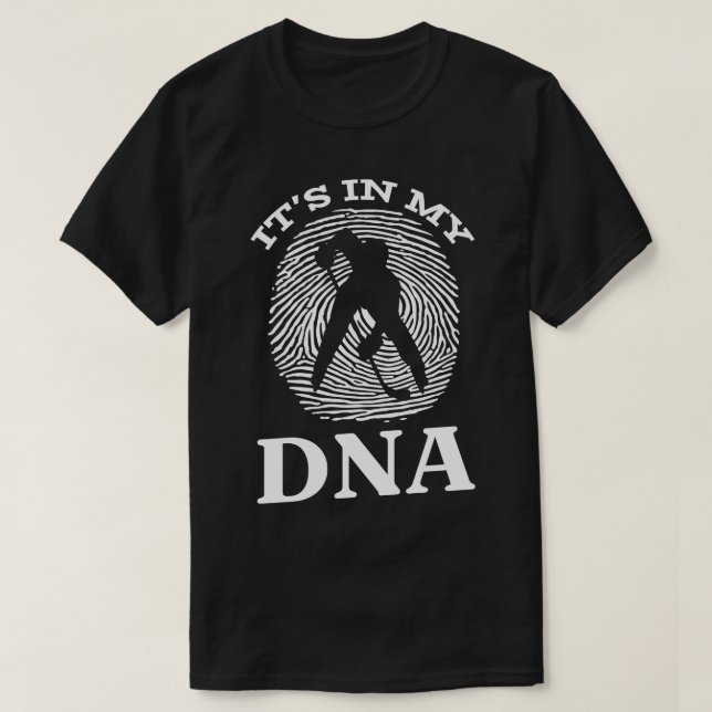 Hockey det är i min Dna Fingerprint Hockey T Shirt (Design framsida)