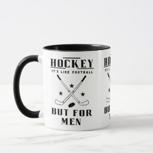 Hockey Det är som fotboll men för män Rolig hockey Mugg