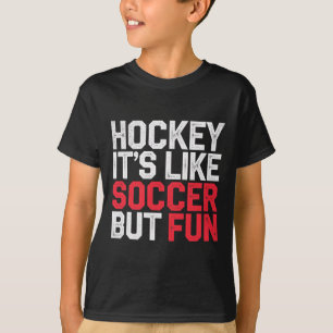 Hockey Det är som fotboll men roligt coolt idrotts T Shirt