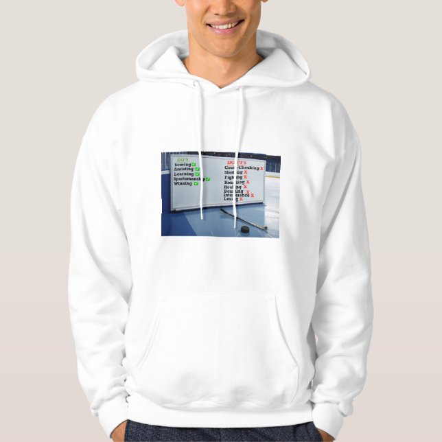 Hockey Do's and Don ts Whiteboard Hoodie (Framsida)