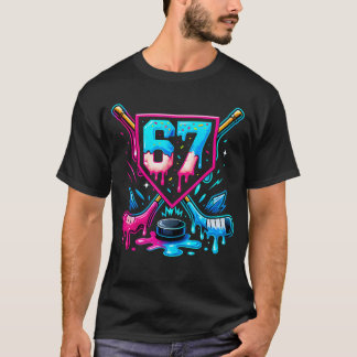 Hockey Drip 6 7 Nummer 67 Sex Sju Meme Män T Shirt