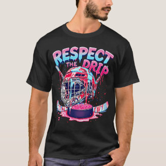 Hockey Drip För Pojkar Glass Drip Ungdom Roligt T Shirt