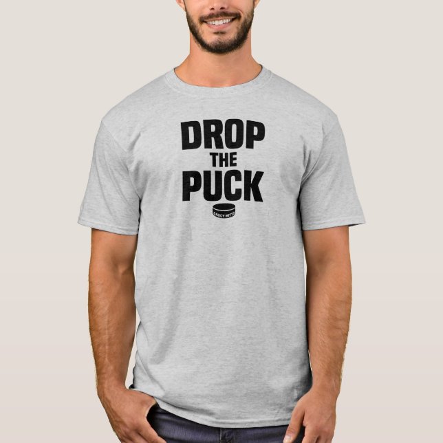 Hockey Drop Puck T Shirt (Framsida)