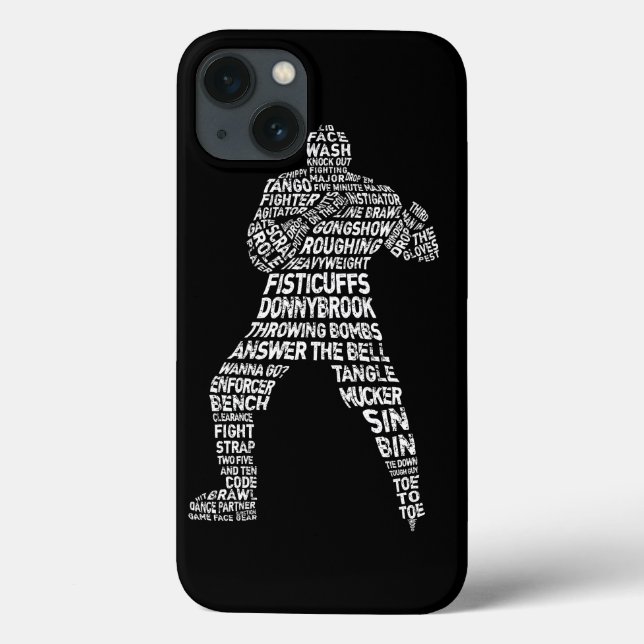Hockey Enforcer Goon Ord Art iPhone 5 Fodral (Baksida)