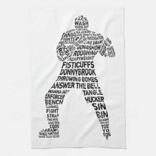 Hockey Enforcer Kitchen Towel Kökshandduk