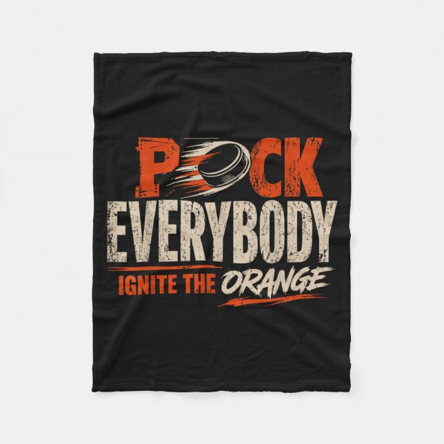Hockey Enforcer Orange 1 Fleecefilt (Framsidan)