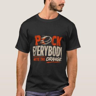 Hockey Enforcer Orange 2 T Shirt