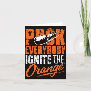 Hockey Enforcer Orange Rolig Hockey Sport Kort