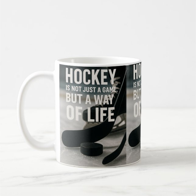 Hockey ett sätt att leva! kaffemugg (Vänster)