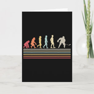 Hockey Evolution - Sportälskare Hockeyspelare Retr Kort