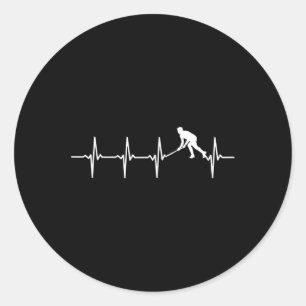 Hockey - Fält Hockey Heartbäst för hockeyspelare Runt Klistermärke
