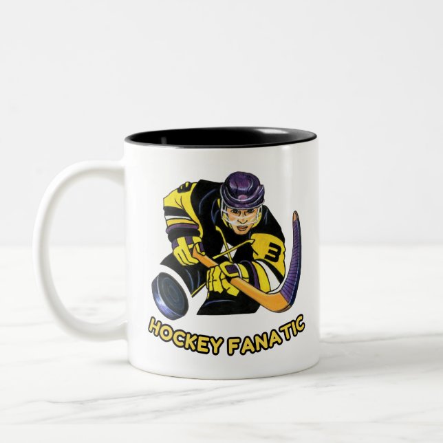 Hockey Fanatic Mugg - bästa gåva till Hockey Fläkt (Vänster)