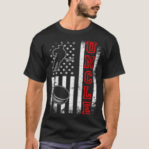 Hockey farbror American Flagga Hockey T Shirt