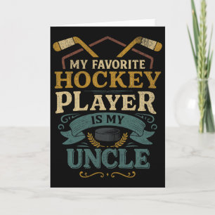 Hockey Farbror Fan Design Min Favoritspelare Citat Kort