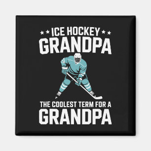 Hockey Farfar Det Coolaste Termen, Ishockey Farfar Magnet