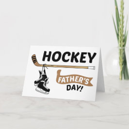 Hockey Fars dag Skates and Stick Kort