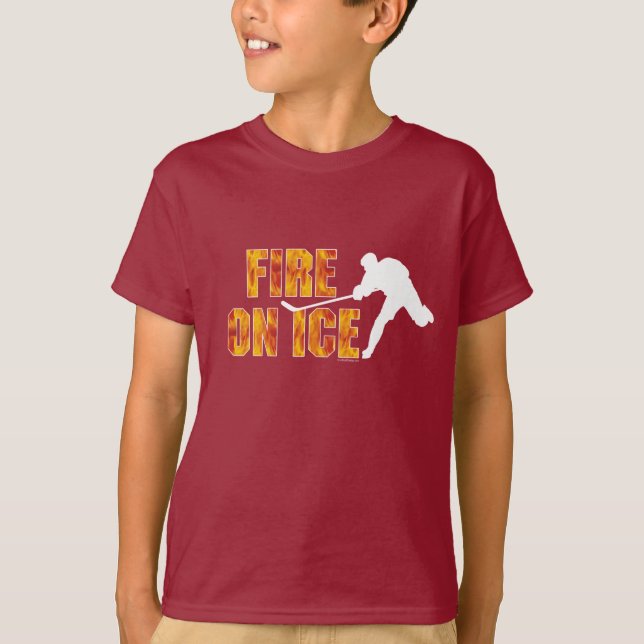 Hockey Fire on Ice T-shirt (Framsida)