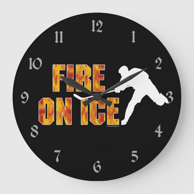 Hockey Fire på is Stor Klocka (Framsida)