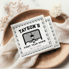 Hockey First Year Down 1st Birth Papper Pappersservett