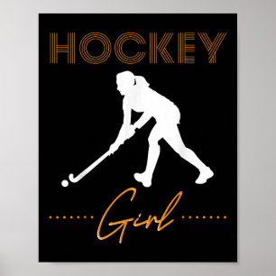 Hockey Flicka Landhockey Present Landhockey Spelar Poster