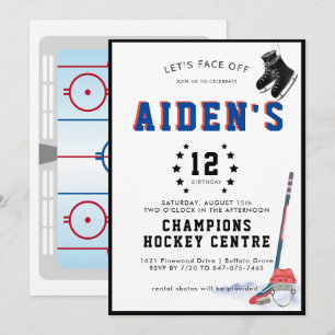 Hockey Födelsedagsfest Inbjudan