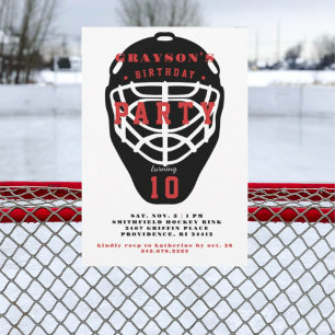 Hockey Födelsedagsfest inbjudan