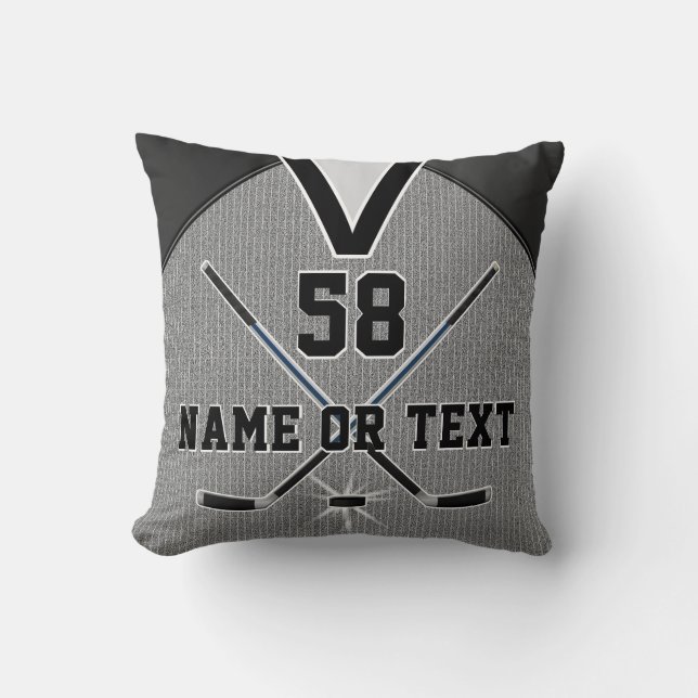 Hockey för ishockeylaggåvor kudder med DIN TEXT Kudde (Framsida)