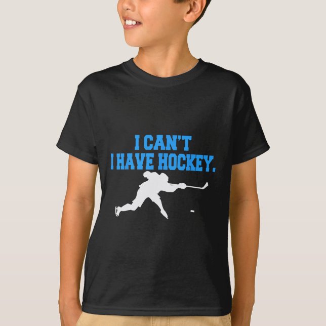 Hockey För manar jag kan inte ha hockey T Shirt (Framsida)