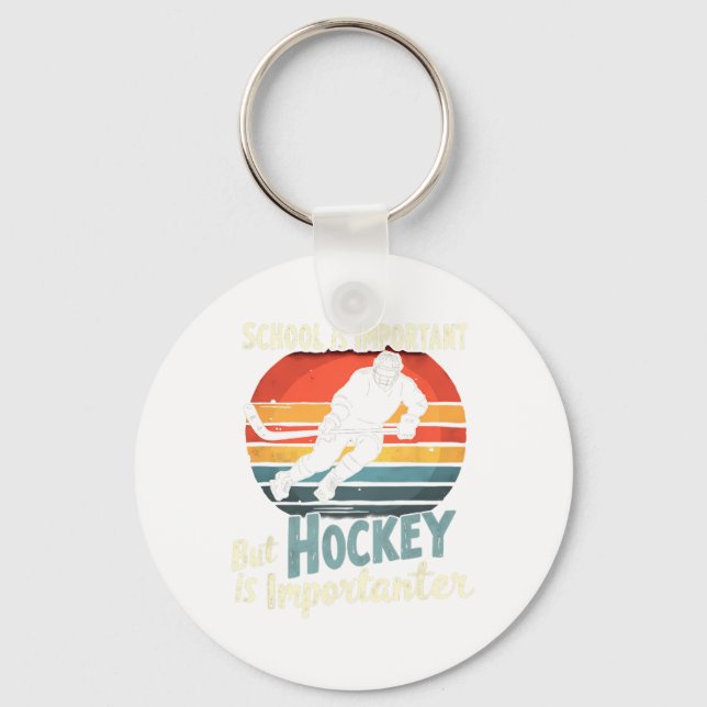 Hockey före skola - roligt nyckelring (Framsida)
