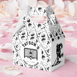 Hockey första året nedåt 1:a födelsedag presentaskar