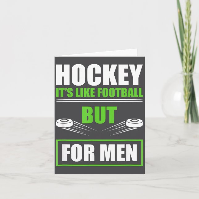 Hockey Funny Quotes Fathersday Mens Hockey  Kort (Framsida)