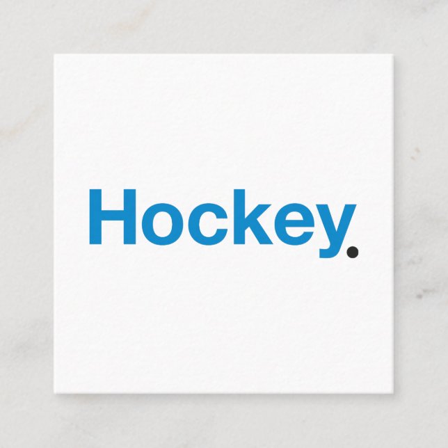 Hockey Fyrkantigt Visitkort (Framsida)