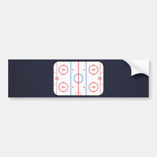 Hockey Game Assion Carbon Fiber Stil Bildekal