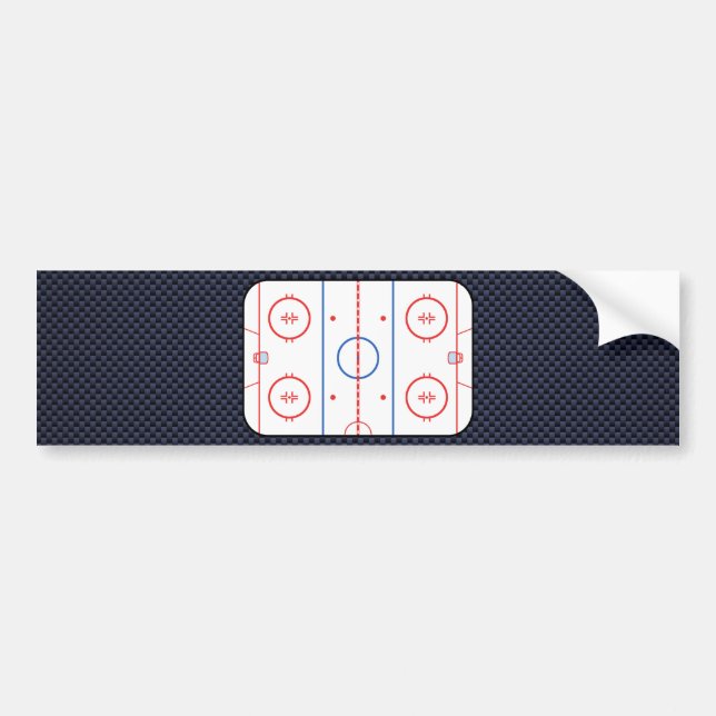 Hockey Game Assion Carbon Fiber Stil Bildekal (Framsidan)