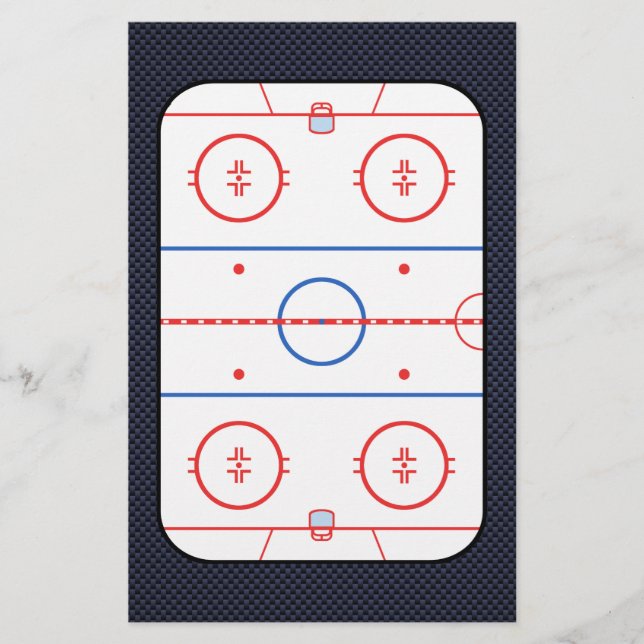 Hockey Game Assion Carbon Fiber Stil Brevpapper (Framsida)