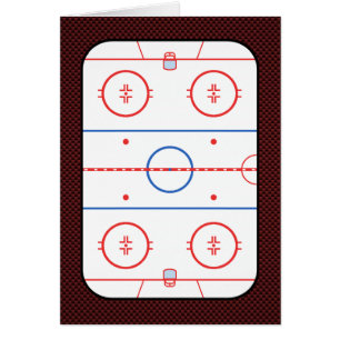 Hockey Game Assion Rink Diagram Hälsningskort