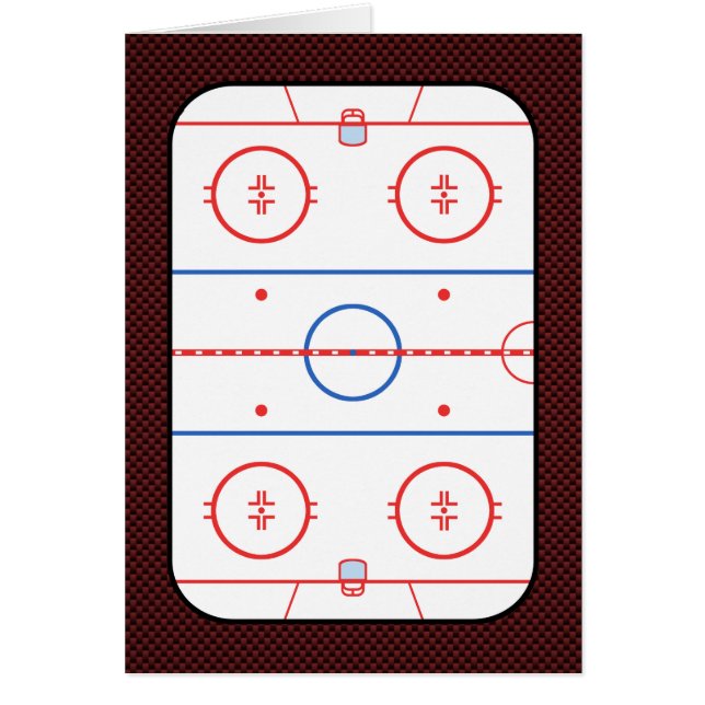 Hockey Game Assion Rink Diagram Hälsningskort (Framsidan)