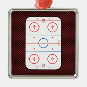 Hockey Game Assion Rink Diagram Julgransprydnad Metall