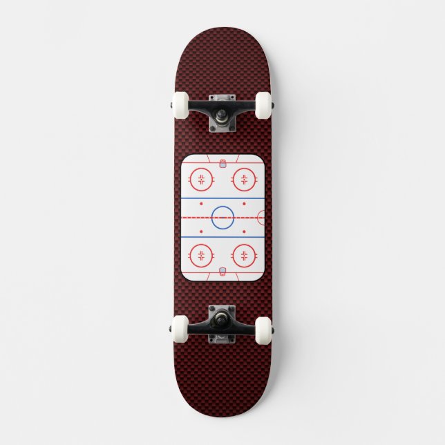 Hockey Game Assion Rink Diagram Skateboard Bräda 19,5 Cm (Framsida)