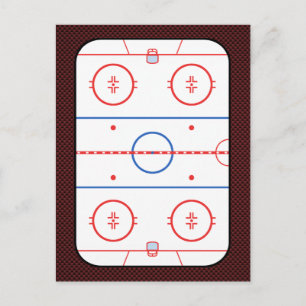 Hockey Game Assion Rink Diagram Vykort